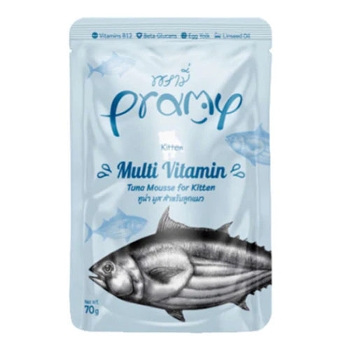 Best Pramy cat Food Tuna Mousse 70g (Pack of 5)